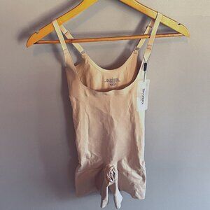 SHAPERX Bodysuit Tummy Control Shapewear Mid-Thigh Seamless Full Body Shaper NWT